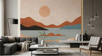 Earthy Ridges and Sunlit Calm Wall Mural