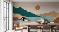 Tranquil Earth Minimalist Landscape Wall Mural