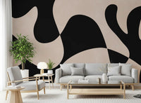 Minimalist Biomorphic Fluidity Wall Mural
