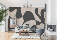 Minimalist Biomorphic Fluidity Wall Mural