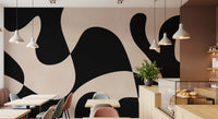 Minimalist Biomorphic Fluidity Wall Mural