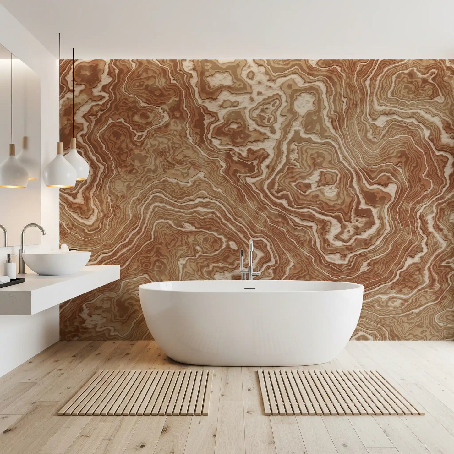 Concentric Earth Agate Texture Wall Mural