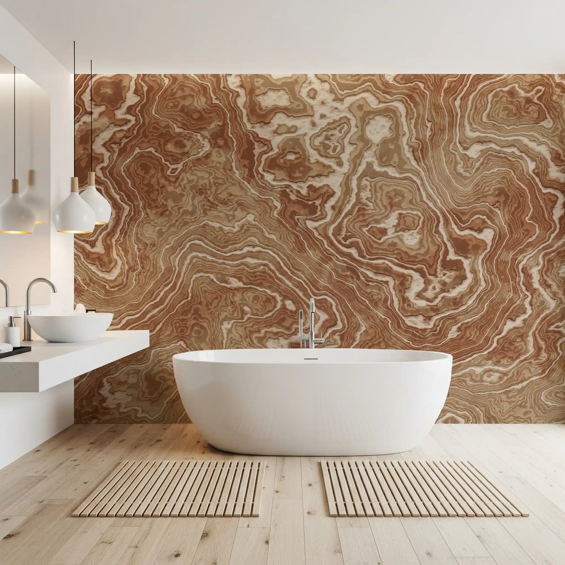 Concentric Earth Agate Texture Wall Mural