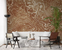 Concentric Earth Agate Texture Wall Mural