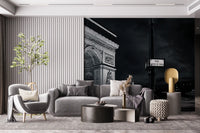 Midnight Paris Archways and Light Trails Wall Mural