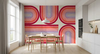 Mid Century Modern Groovy Curves Wall Mural