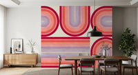 Mid Century Modern Groovy Curves Wall Mural