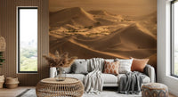 Golden Hour Desert Dunes Wall Mural