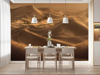 Golden Hour Desert Dunes Wall Mural