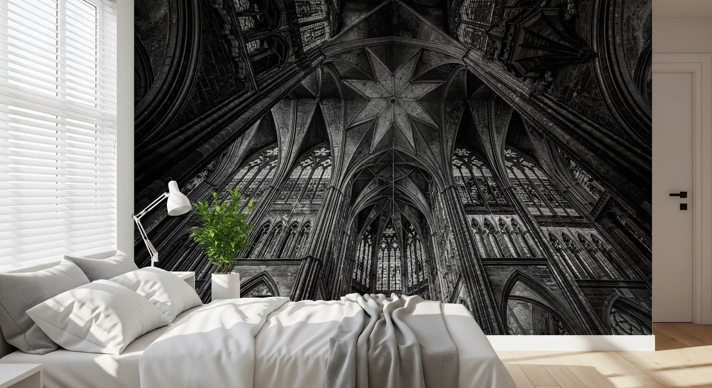 Gothic Vaults of the Cathedral Ceiling Wall Mural