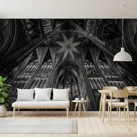 Gothic Vaults of the Cathedral Ceiling Wall Mural