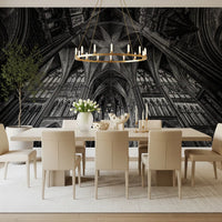 Gothic Vaults of the Cathedral Ceiling Wall Mural