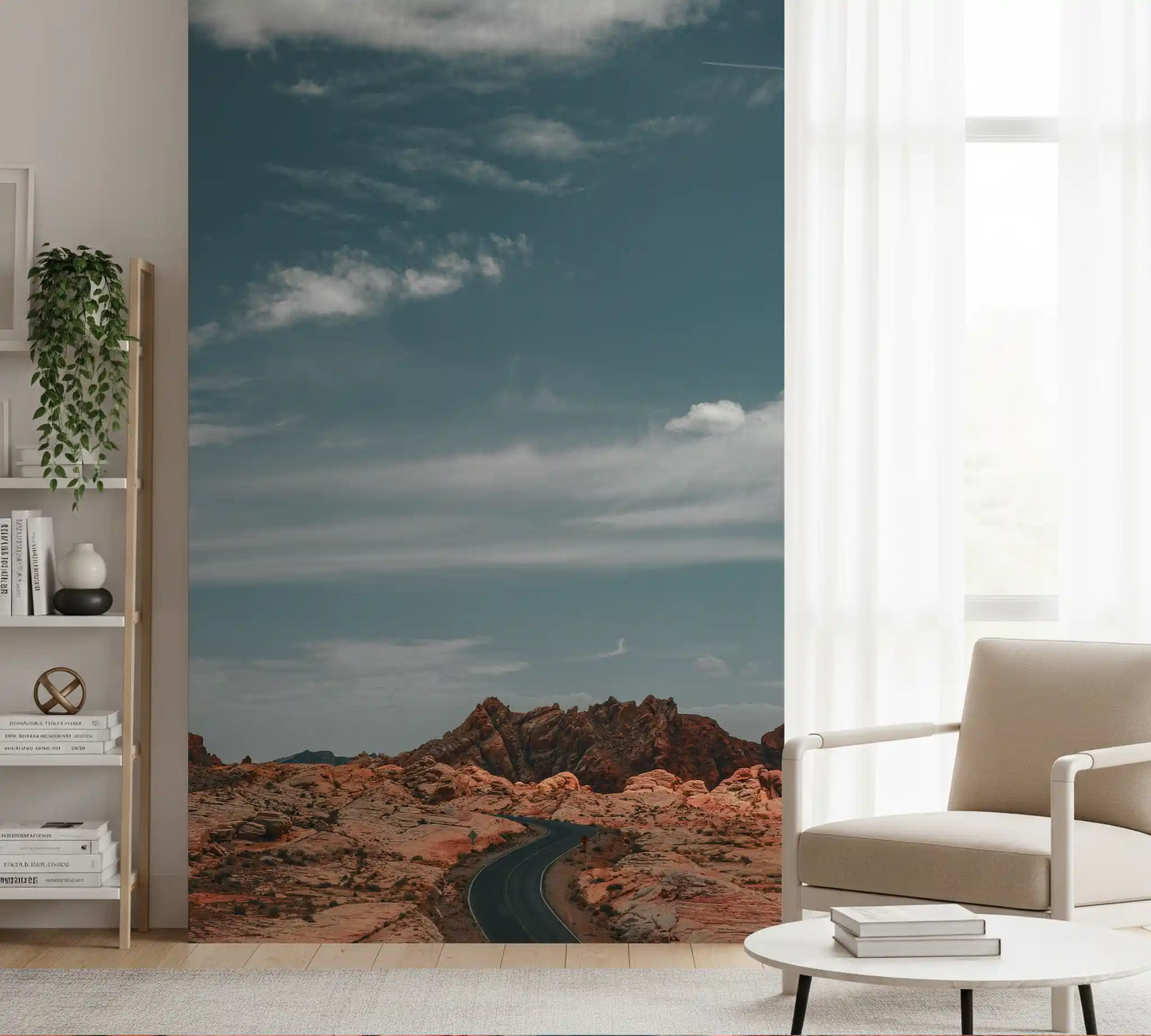 Winding Desert Highway Wall Mural