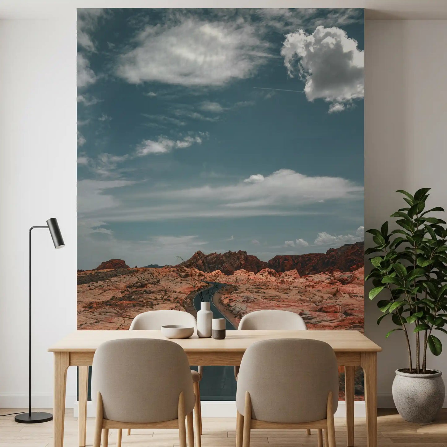 Winding Desert Highway Wall Mural