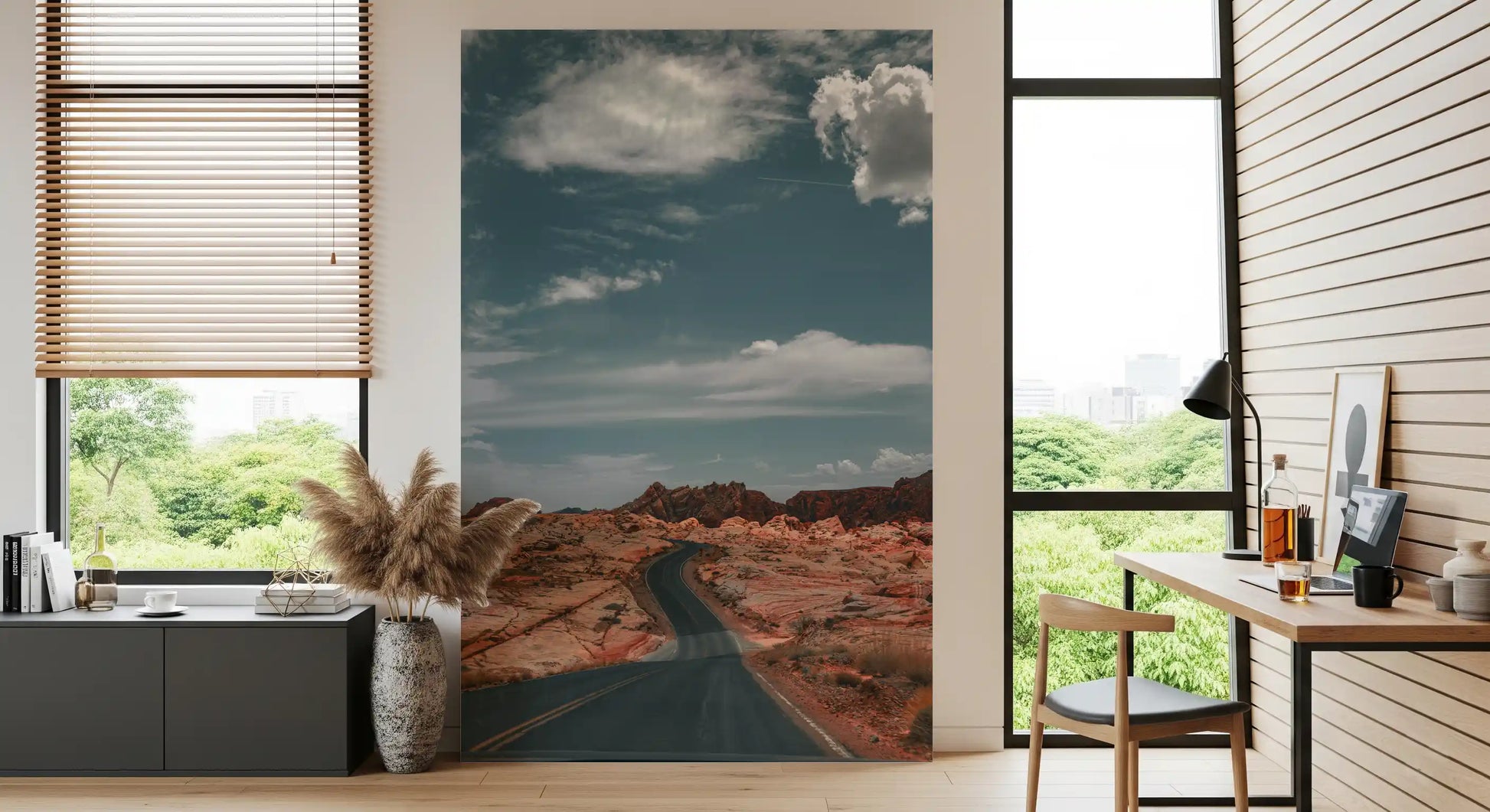 Winding Desert Highway Wall Mural