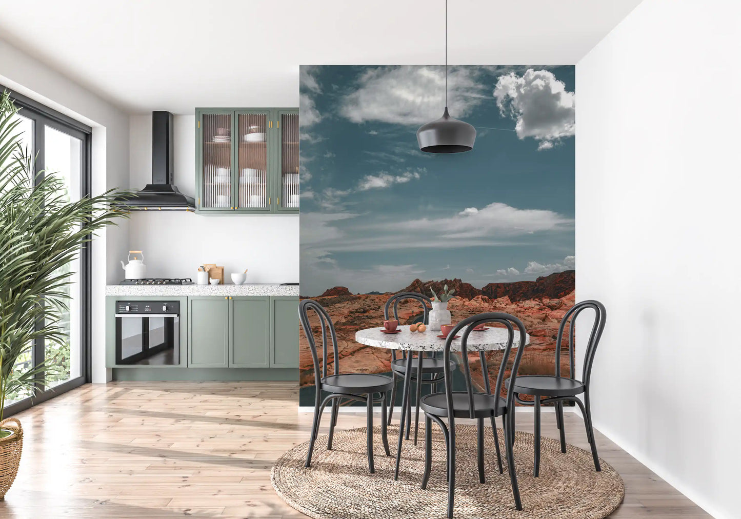 Winding Desert Highway Wall Mural