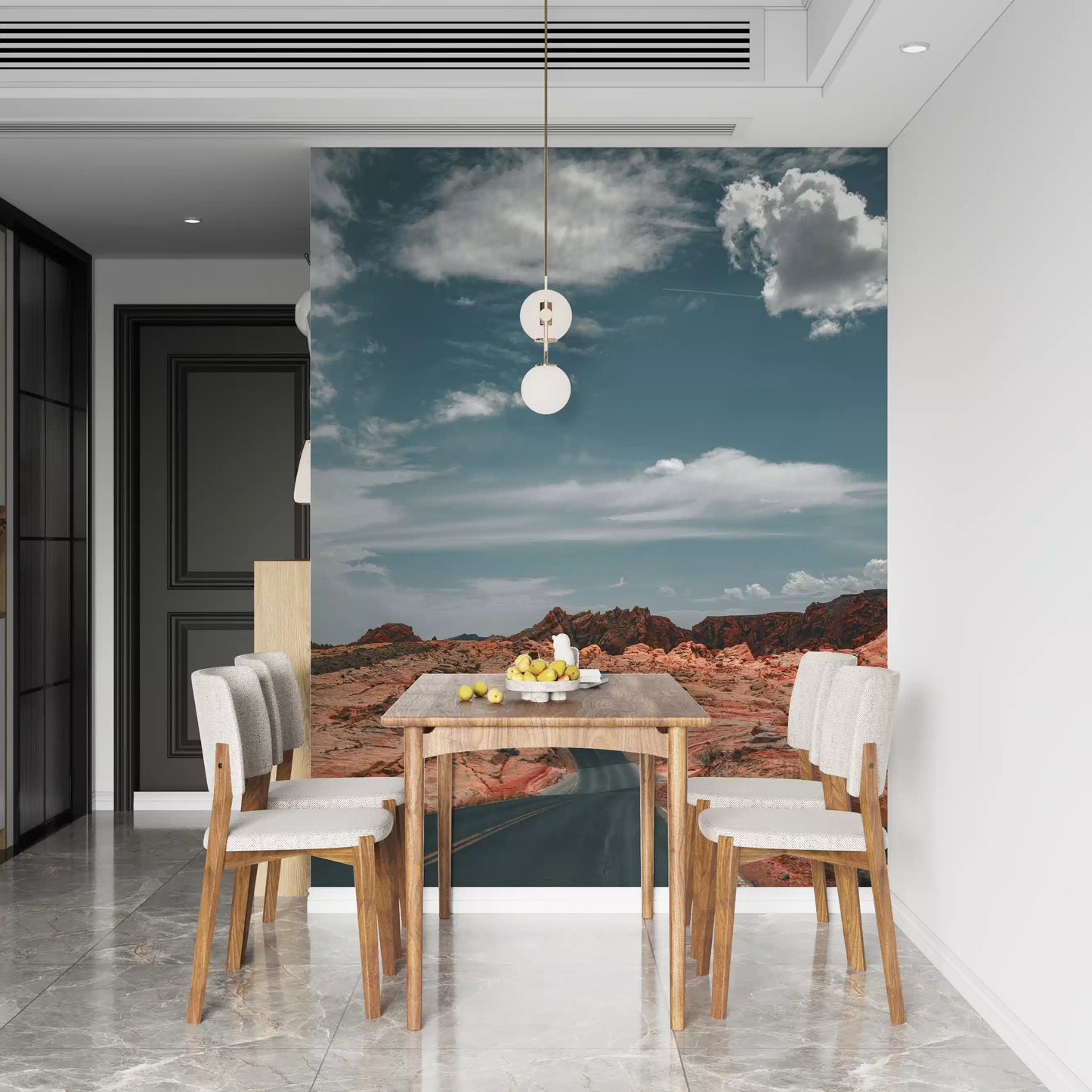 Winding Desert Highway Wall Mural