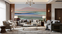 Muted Coastal Hills Abstract Wall Mural