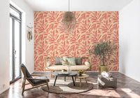 Coral Bloom Botanical Illustration Wallpaper⁠
