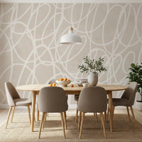 Abstract Swirl Line Art Wall Mural