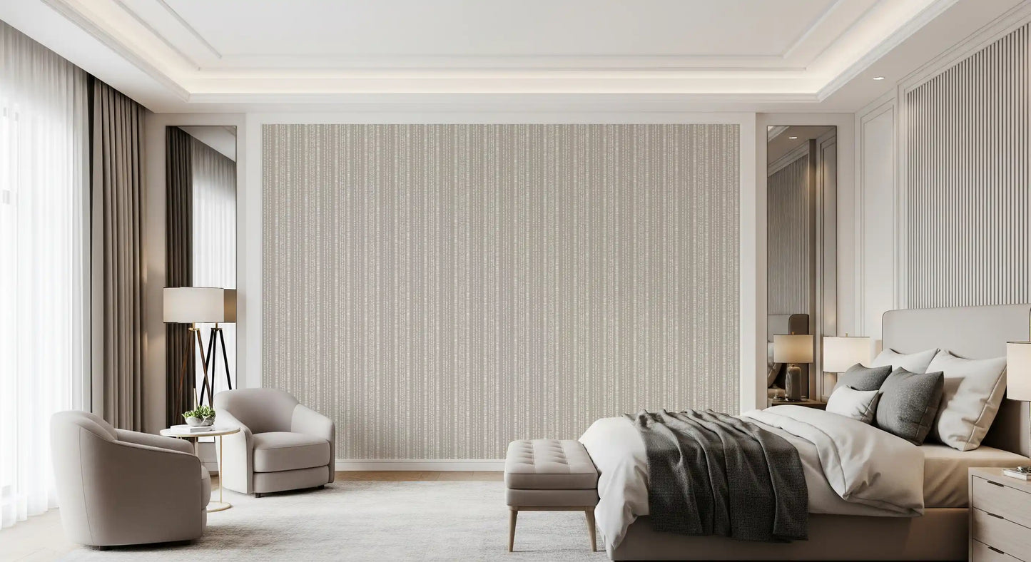Earthy Vertical Dash Motif Wallpaper⁠