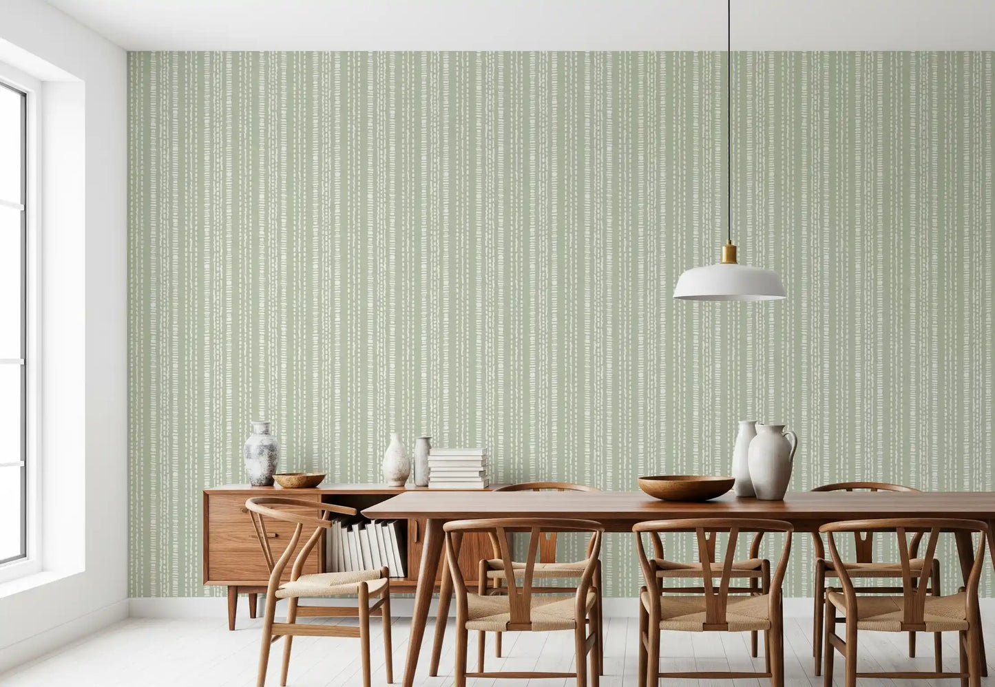 Organic Dashed Texture Sage Wallpaper⁠