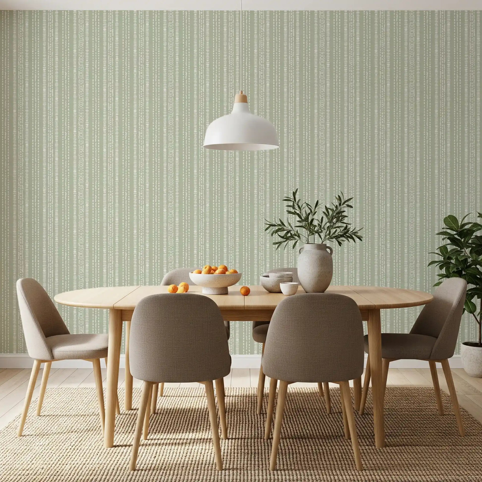 Organic Dashed Texture Sage Wallpaper⁠