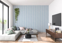 Cream and Indigo Linear Pattern Wallpaper⁠