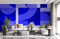 Mid-century blue Wall Mural