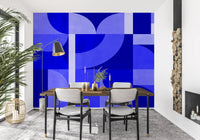 Mid-century blue Wall Mural