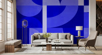 Mid-century blue Wall Mural