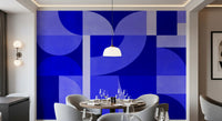 Mid-century blue Wall Mural