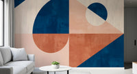 Formas geométricas abstratas de meados do século Wall Mural