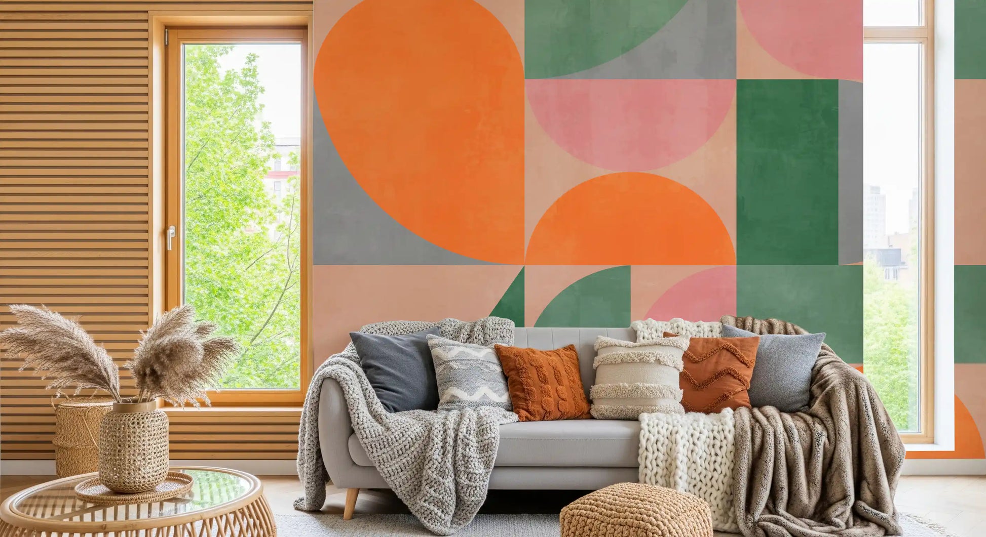 Arcos geométricos modernos Wall Mural