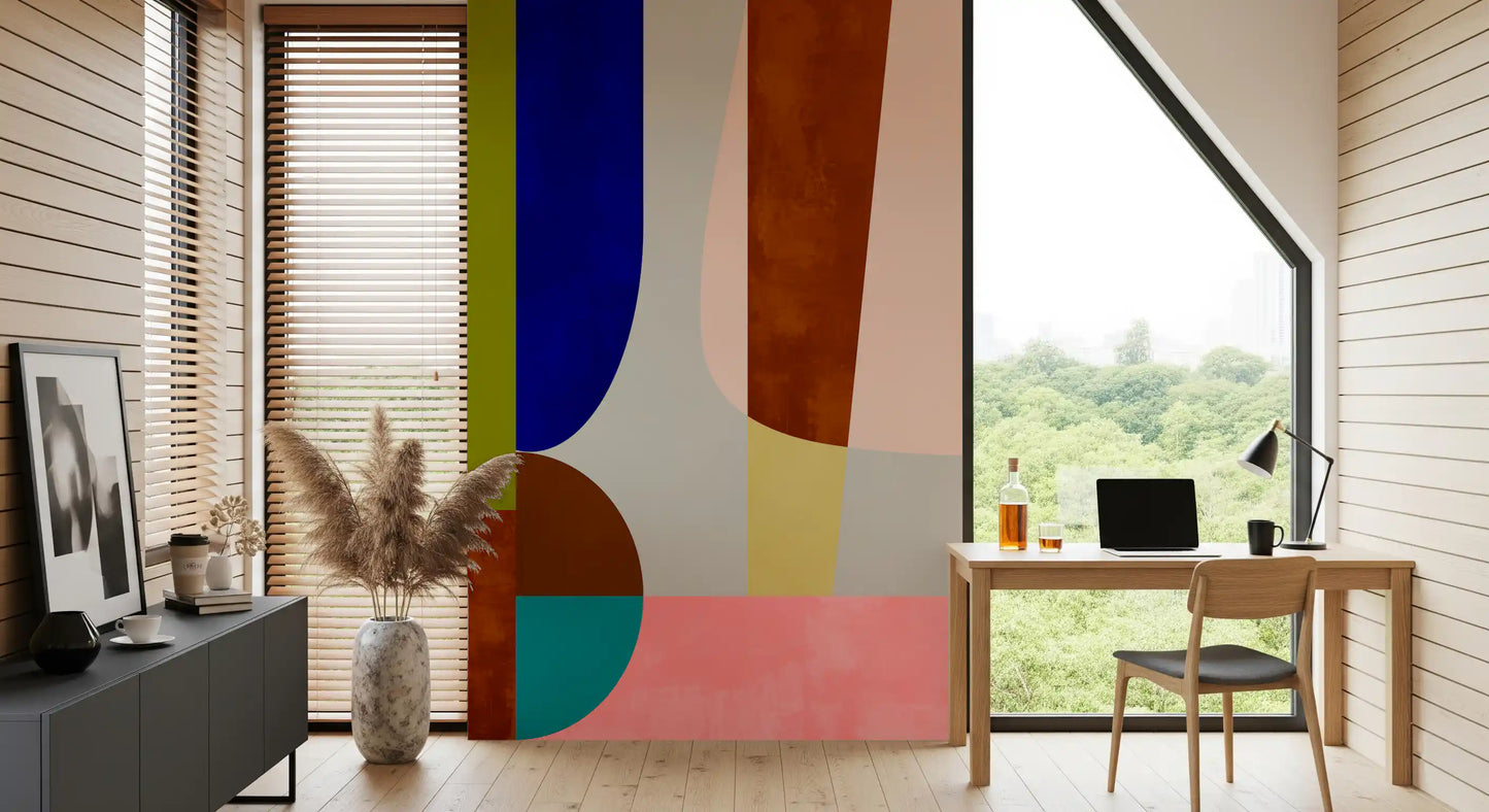 Composição moderna de meados do século Wall Mural