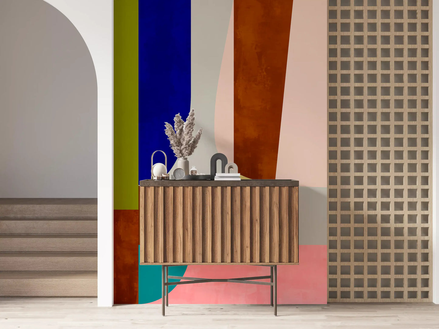 Composição moderna de meados do século Wall Mural
