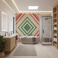 Linhas geométricas em forma de diamante Wall Mural