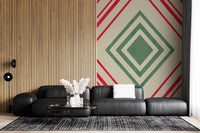 Linhas geométricas em forma de diamante Wall Mural