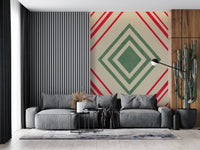 Linhas geométricas em forma de diamante Wall Mural