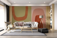 Arcos abstratos terrosos Wall Mural
