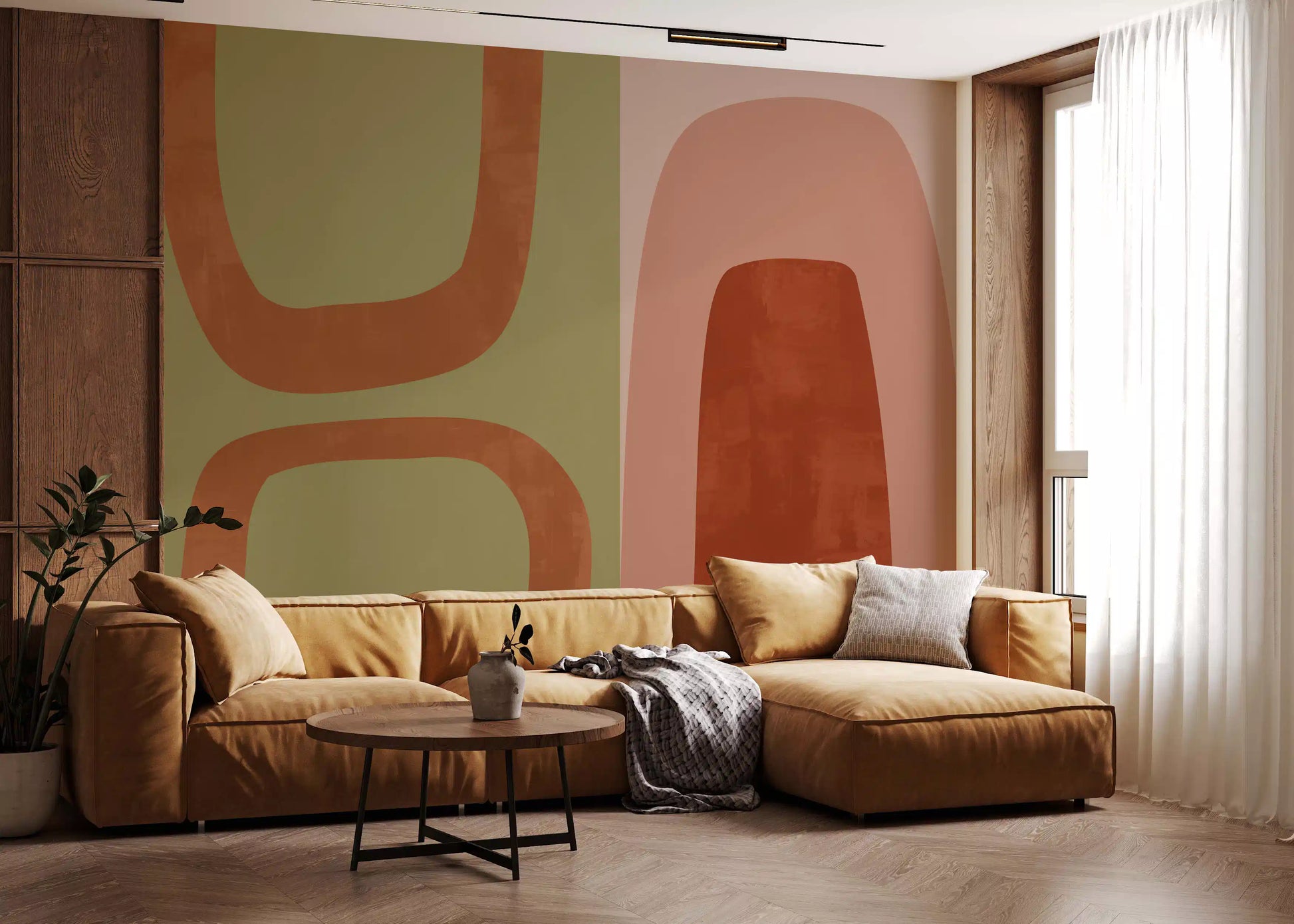 Arcos abstratos terrosos Wall Mural