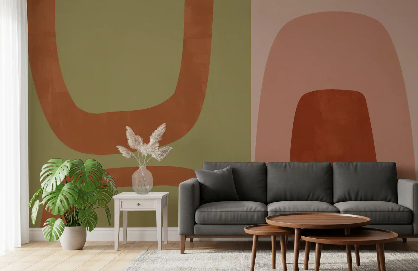 Arcos abstratos terrosos Wall Mural