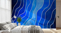 Pinceladas da Maré da Meia-Noite Wall Mural