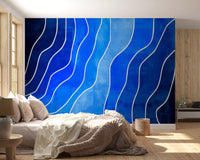 Pinceladas da Maré da Meia-Noite Wall Mural
