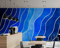 Pinceladas da Maré da Meia-Noite Wall Mural