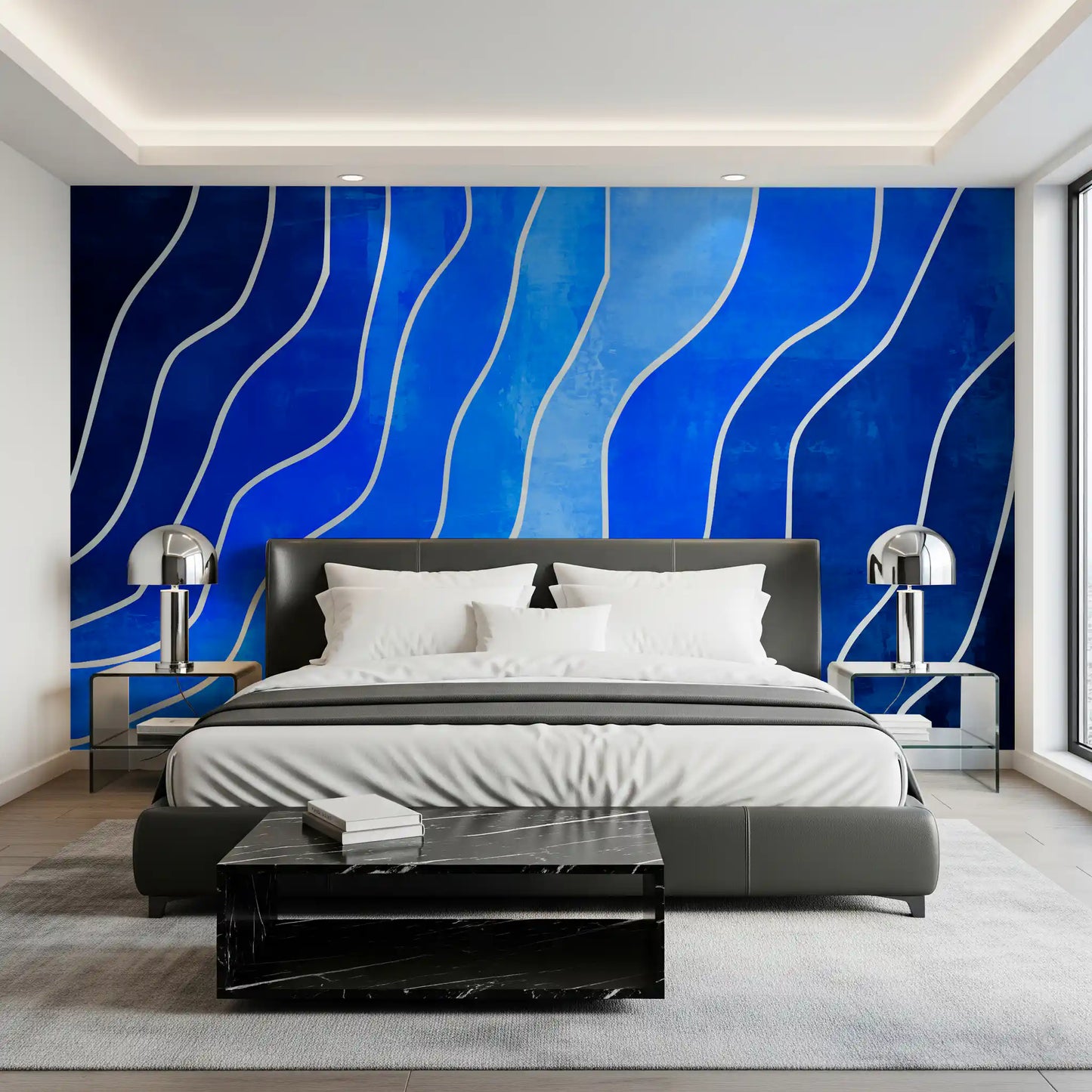 Pinceladas da Maré da Meia-Noite Wall Mural