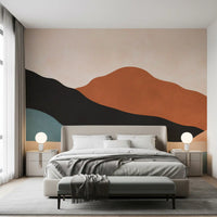 Minimalist Desert Mountain Vista Wall Mural