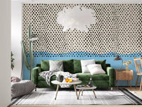 Dotted Horizon Coastal Accent Wall Mural