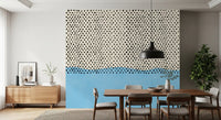 Dotted Horizon Coastal Accent Wall Mural