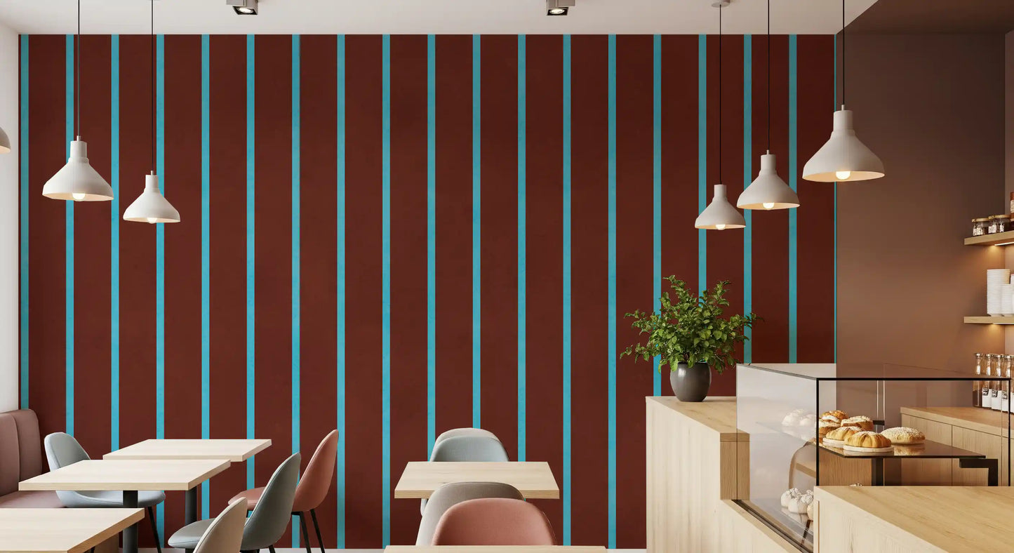 Rustic Earth and Sky Stripe Wall Mural